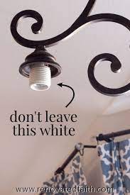 It just kept getting pushed off by more important projects. Light Fixture Makeovers Diy Light Fixture Updates Chandelier Makeover Lighting Makeover Diy Light Fixtures