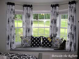 Window treatment ideas for kitchens. Short Curtains Square Bay Window Window Treatments Living Room Diy Bay Window Curtains Bay Window Treatments