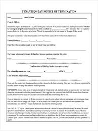 free 9 30 day notice forms in pdf ms word