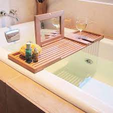 Maybe you would like to learn more about one of these? 22 Cool Bathtub Caddies Or Marvelous Bathtub Tray Design Ideas To Enjoy Every Moment Bathtub Tray Bath Tray Teak Bathroom