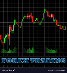 Forex Trading Japanese Candles Chart On A Black