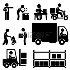 Pictogram Man Logistic Warehouse Delivery Shipping Icon Pictogram Illustration Pictogram People Icon Vector Art