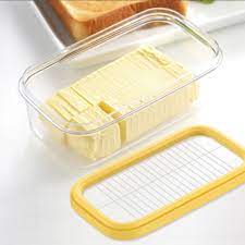 A plastic condiment caddy is an excellent answer to keeping creamers, sugar packets, and other coffee additives organized without spending on a bigger, fancier holder. Butter Dish Box Holder Fridge Storage Lid Cutter Plastic Butter Dishes With Lids Dishes Plates Aliexpress