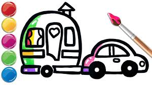 Drawing And Coloring Caravan For Kids Coloring Pages For Kids Coloring Pages For Kids Coloring For Kids Coloring Pages