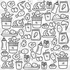 Set Of Fried Chicken Doodle Vector Illustration With Cute Design Fried Chicken Doodle Background Menu Clipart Food Chicken Png And Vector With Transparent Ba Pola Vektor Ilustrasi Vektor Doodle