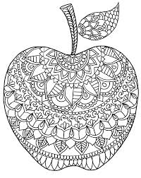 Original hand drawn,zen doodle art,adult coloring page,wall. Zen Apple Coloring Pages For Adults Coloring Rocks