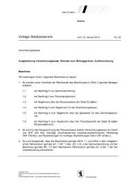 Antrag erhöhung arbeitszeit vorlage luxus antrag. Vorlage Stadtparlament Stadtverwaltung St Gallen