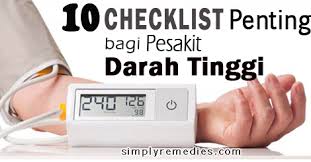 10 Check List Penting Bagi Pesakit Darah Tinggi Steadfast