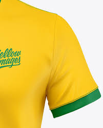 Download Soccer T Shirt Mockup Front View In Apparel Mockups On Yellow Images Object Mockups