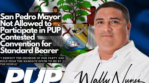San Pedro Mayor Not Allowed to Participate in PUP Contested Convention for  Standard Bearer