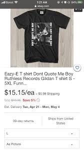 Be the first to review don't quote me boy cancel reply. Eazy E T Shirt Dont Quote Me Boy Ruthless Records Gildan T Shirt S 5xl Funn In 2020 Long Sleeve Tshirt Men Shirts T Shirt