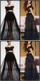 Black Two Piece Prom Dresses Appliques Prom Dresses Beading Prom Dresses Off Shoulder Prom Dresses Typ0080 Black Two Piece Prom Dresses Appliques Prom Dres Punk Prom Dress Long Tight Prom Dresses Black