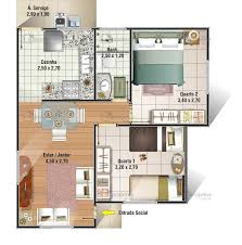 Planta De Casa Popular Tipo 1 2 Quartos Cod 46 Plantas De Casas Projetos De Casas Plantas De Casas Populares
