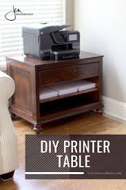 Make an quick and simple diy desktop printer shelf and organize your desktop in a snap! Diy Printer Table