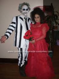 Barbara (geena davis) and adam (alec baldwin). Coolest Homemade Beetlejuice And Lydia Costume Beetlejuice Costumes Haloween Costumes