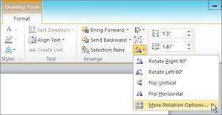 Microsoft Office Tutorials Rotate Or Flip A Text Box Shape Wordart Or Picture
