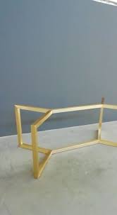 Brushed Brass Table Base Solid Brass Made By Balasagun Craftmanship In 2020 Brass Table Base Glass Dinning Table Brass Table