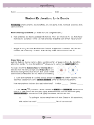 Answer key student exploration electron configuration related files Name Ion Atoms
