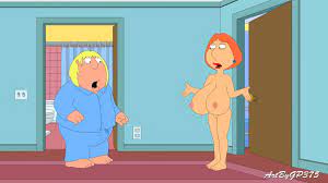 Xbooru - chris griffin erection family guy gp375 huge breasts lois griffin  mother & son nipples nude shaved pussy thighs wet spot | 776485