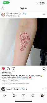 Dreamrowe Red Dragon Tattoo Tiny Tattoos Red Tattoo