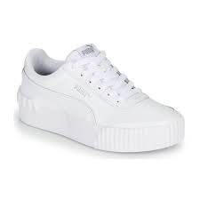 Logo, solid color, laces, round toeline, flat, fully lined, rubber sole, lifestyle. Puma Carina Lift Wit Gratis Levering Spartoo Nl Schoenen Lage Sneakers Dames 55 20