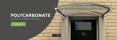 Securing the door in the deck and keeping the egress dry are your main concerns. Door Canopies High Quality British Made Door Canopies
