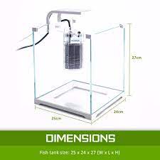 Aquarium Starfire Glass Fish Tank Set Filter Pump 16l Bunnings Australia