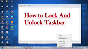 You must be signed in as an administrator to be able to do the steps in. How To Lock And Unlock Taskbar In Windows 7 8 10 English Youtube