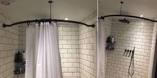 Offset Curved Shower Rod Shower Curtain Rods Shower Rod Corner Shower Curtain Rod