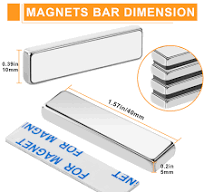 MIKEDE 30 Pcs Strong Neodymium Bar Magnets with Epoxy ...