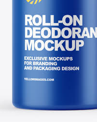 Opened Roll On Deodorant Mockup In Bottle Mockups On Yellow Images Object Mockups