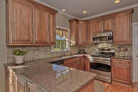 fabulous backsplash with oak cabinets