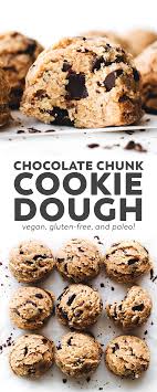 Chocolate Chunk Cookie Dough Vegan Cookies Vegan Dessert Recipes Healthy Dessert Recipes