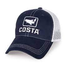 Costa Trout Trucker Xl Hat Navy White Tco Fly Shop In 2021 Hats For Men Trucker Hat Mens Hats Fashion