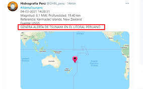 El temblor de hoy, 27 de abril de 2021, se registró a 42 kilómetros al oeste de chuschi, con una profundidad de 114 kilómetros, de acuerdo al instituto geofísico del perú (igp). Ultimo Minuto Marina De Guerra Activa Alerta De Tsunami Radio Rsd Chimbote