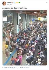 Search results for guarulhos airport logo vectors. Aeroporto De Guarulhos Registra Aglomeracao Imagens Chocam Internet Poder360
