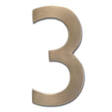Hello, how do you usually write your home address: Architectural Mailboxes 5 In Antique Brass Floating House Number 3 3585ab 3 The Home Depot