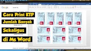 Cara print foto di microsoft word ukuran 2x3 3x4 dan 4x6. Cara Print Ktp Dalam Jumlah Banyak Sekaligus Di Word Youtube