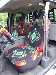 1 Set Of Aztec Print Car Seat Covers And Steering Wheel Cover Custom Made Hippie Car Cute Car Accessories Car Seats