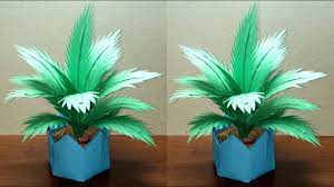 Diy Coconut Tree How To Make Paper Palm Tree Diy Palm Plant In A Paper Pot Youtube Paper Palm Tree Paper Pot Paper Plants