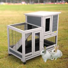 When it comes to raising rabbits and selecting the best rabbit hutch for your needs, it makes sense to have a solid understanding of the rabbit's unique physiology. Coziwow Rabbit Hutch Outdoor Wooden Pet Bunny House Wooden Cage With Gridding Fence Cleaningtray For Small Animals Gray Walmart Com Walmart Com