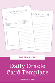 Daily Oracle Card Journal Pdf Printable For Instant Download Daily Tarot Journal Print Yourself A4 Us Letter Size Daily Tarot Journal Tarot Spreads