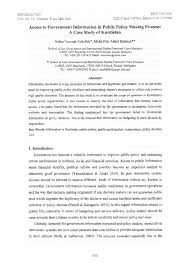 The bill introduced to parliament may be that is why the king in malaysia is a constitutional king. Pdf Access To Government Information In Public Policy Making Process A Case Study Of Kurdistan Nabaz N Abdullah Academia Edu