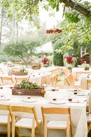 flathead valley garden wedding ruffled natural wood decor wood box centerpiece wood table diy