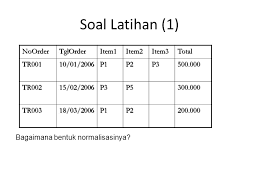 Check spelling or type a new query. Latihan Normalisasi Ppt Download