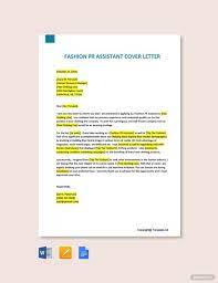 Do you know how to write a cover letter? Free Fashion Pr Assistant Cover Letter Template Google Docs Word Template Net Cover Letter Template Lettering Letter Templates