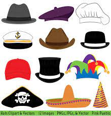 Hats Clipart Clip Art Party Hat Top Hat Clipart Clip Art Etsy Clip Art Photo Props Hat Clips