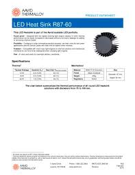 Led Heatsink R87 60 Aavid Thermalloy Pdf Catalogs