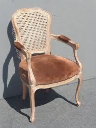 Vintage French Provincial Style Carved Wood Brown Cane Back Etsy French Provincial Dining Chairs Caned Armchair Dining Chairs