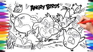 · celebrate the angry birds movie 2 with fun printable angry birds coloring pages that feature red, silver, chuck , bomb, leonard , mighty eagle for some bird and piggy fun while waiting to see the angry birds movie 2 in theaters, grab these fun printablecoloring pages featuring red, silver. Angry Birds Coloring Pages For Kids How To Draw And Color Angry Birds Movie Coloring Book Youtube